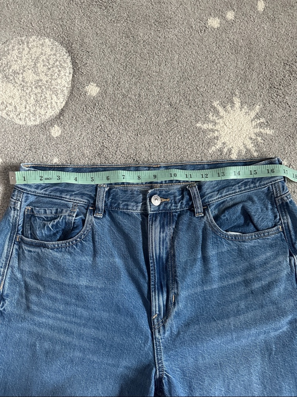 American Eagle Outfitters Mom Jeans Size 12 in Blue - Picture 6 of 11